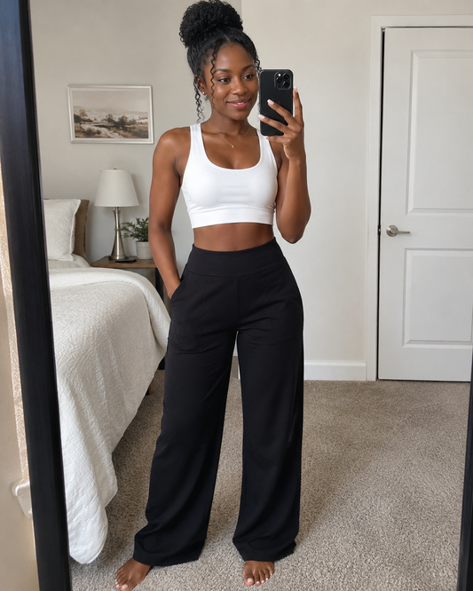 💝💝Women's wide leg pants with pockets