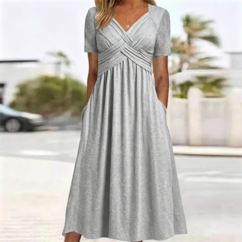 Women's Elegant V-Neck Summer Maxi Dress