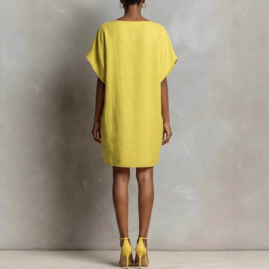 💝💝Effortless Linen-Blend Shift Dress