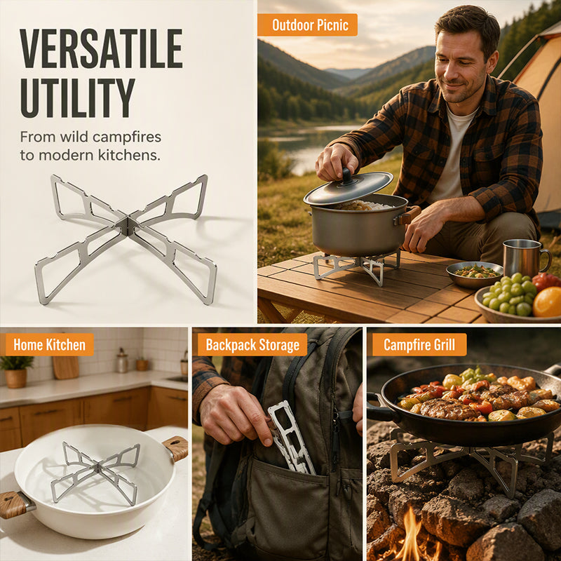 Ultralight Folding Alcohol Stove Stand for Camping