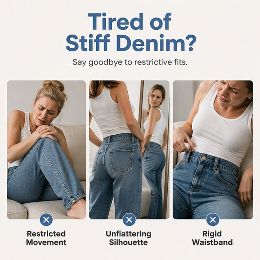 Women's High-Waisted Baggy Denim Cargo Jeans with Drawstring Hem