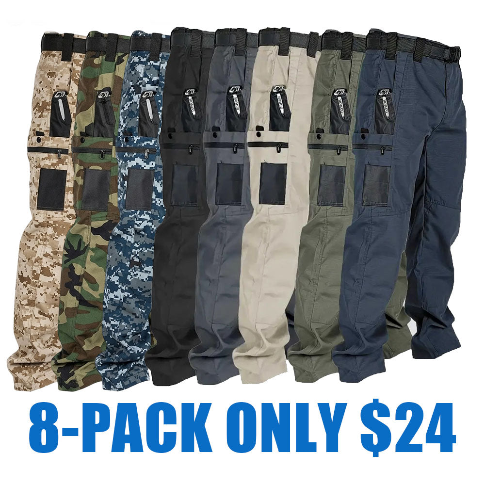 💝💝Men's Tactical Work Pants with Multi-Pocket Zipper Design