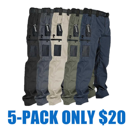 💝💝Men's Tactical Work Pants with Multi-Pocket Zipper Design