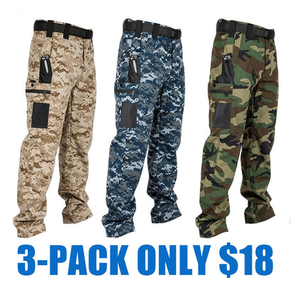 💝💝Men's Tactical Work Pants with Multi-Pocket Zipper Design
