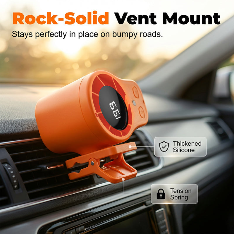❄️ Portable Turbo Fan – 199-Speed Powerful Cooling with LED Display