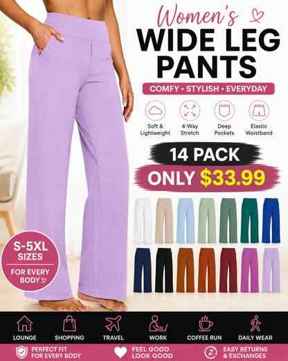 💝💝Women's wide leg pants with pockets