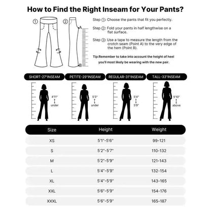 💝💝Women's High-Waist Wide Leg Pants – Business Casual Yoga Dress Pants with Pockets