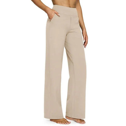 💝💝Women's High-Waist Wide Leg Pants – Business Casual Yoga Dress Pants with Pockets