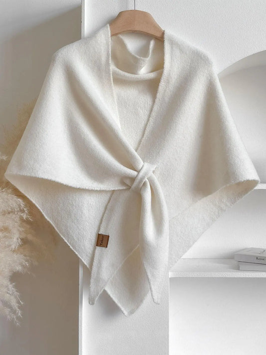 💝💝Women's Trendy Solid Knitted Shawl, Casual Soft Comfortable Scarf for Daily Wear, Fashion Accessories for Women & Girls