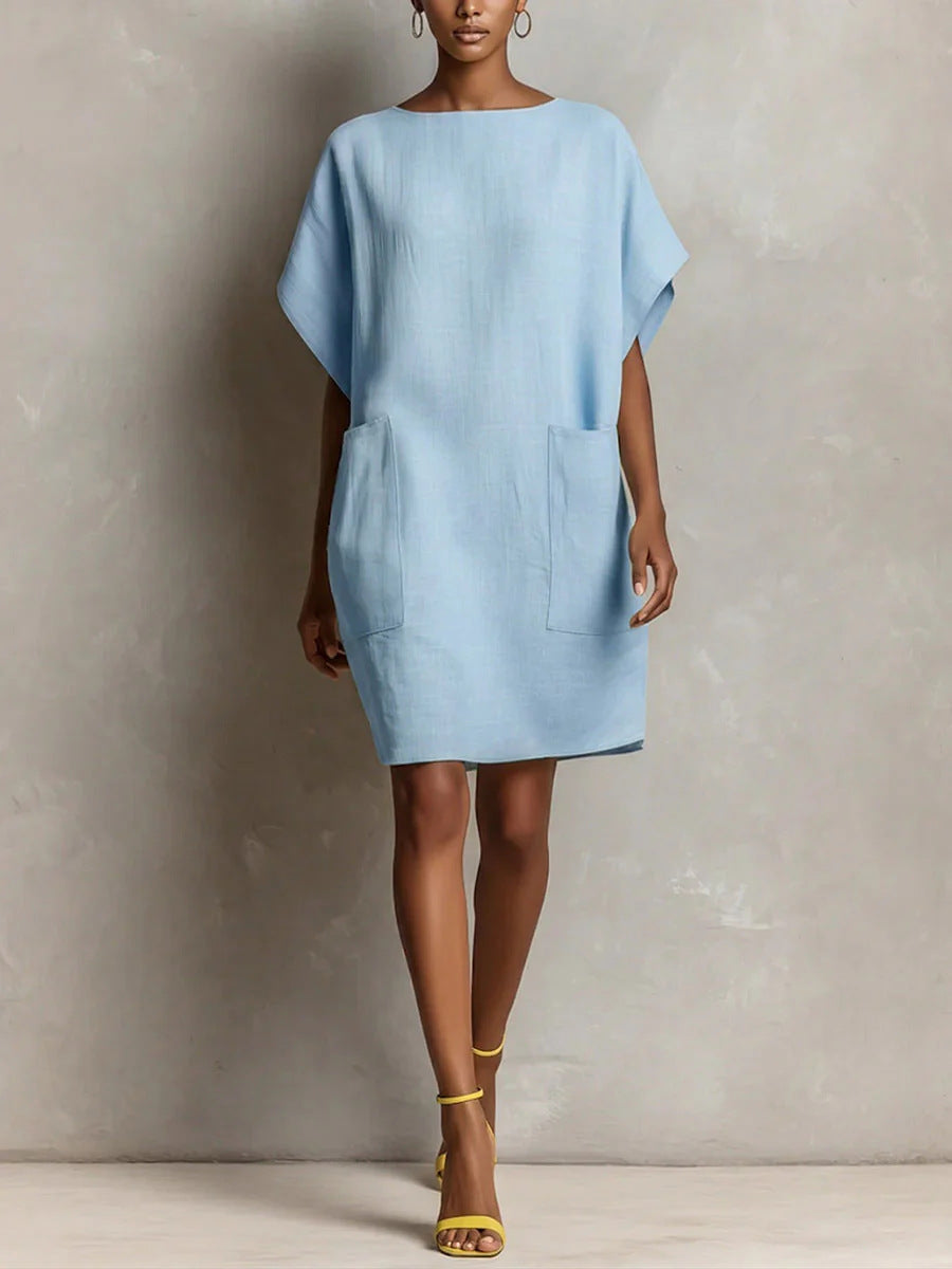 💝💝Effortless Linen-Blend Shift Dress