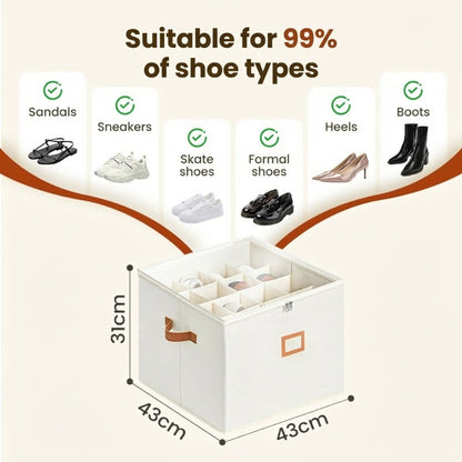 SpaceSaver Shoe Organizer – Multi-Compartment Storage Box