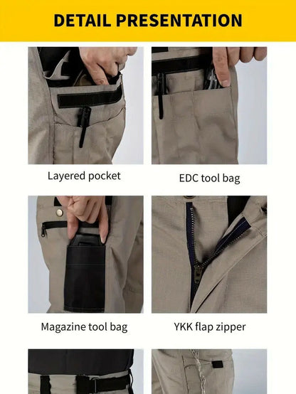 💝💝Men's Tactical Work Pants with Multi-Pocket Zipper Design