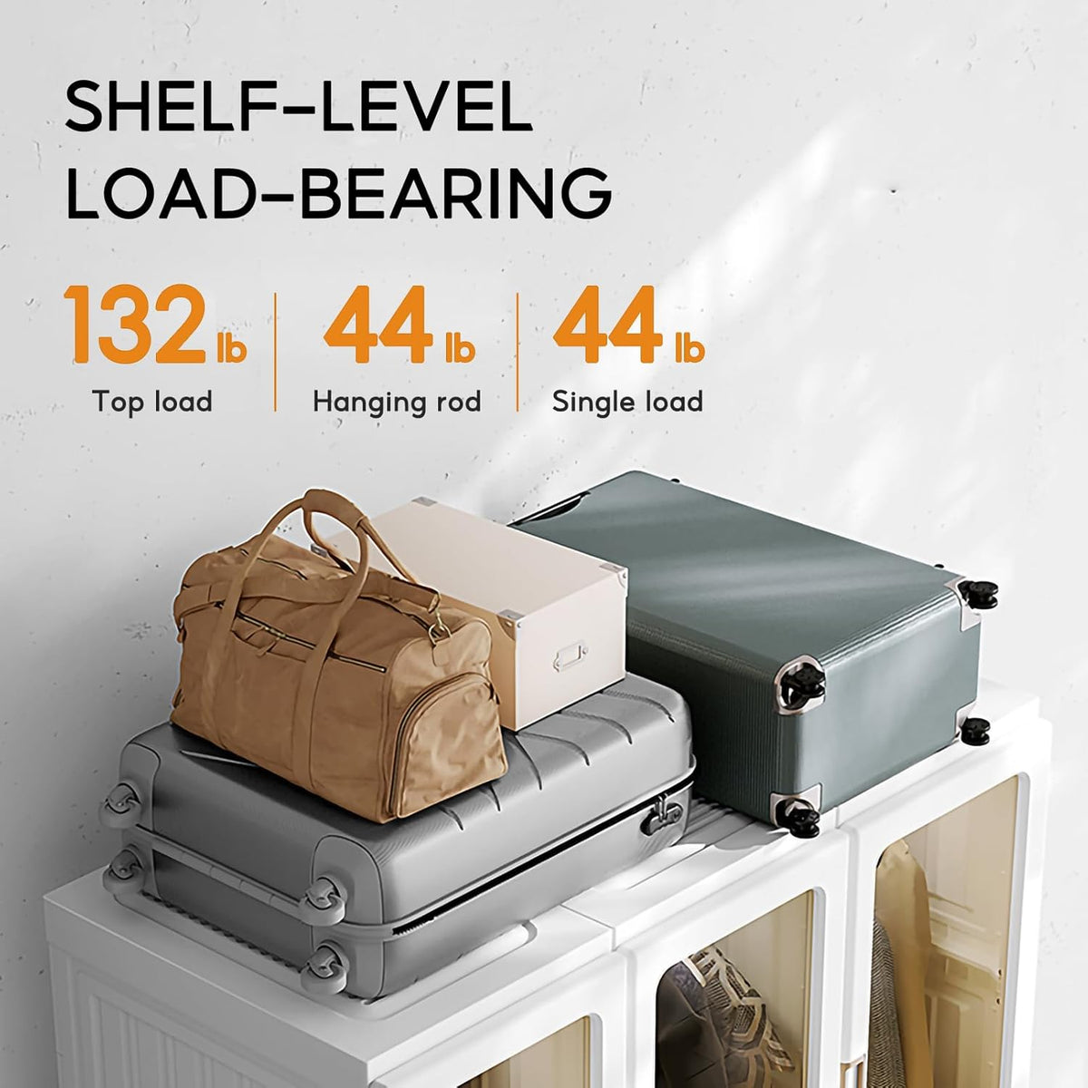 🏠Portable Wardrobe Closet With Transparent Doors（🎁Special Sale—Free Shipping）
