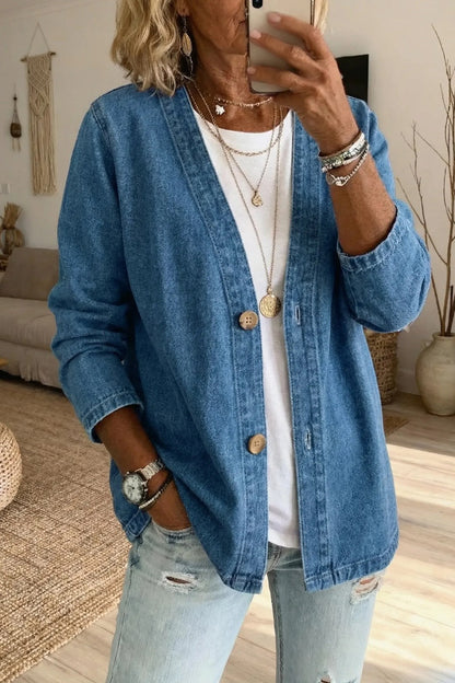 Lightweight Denim Cardigan