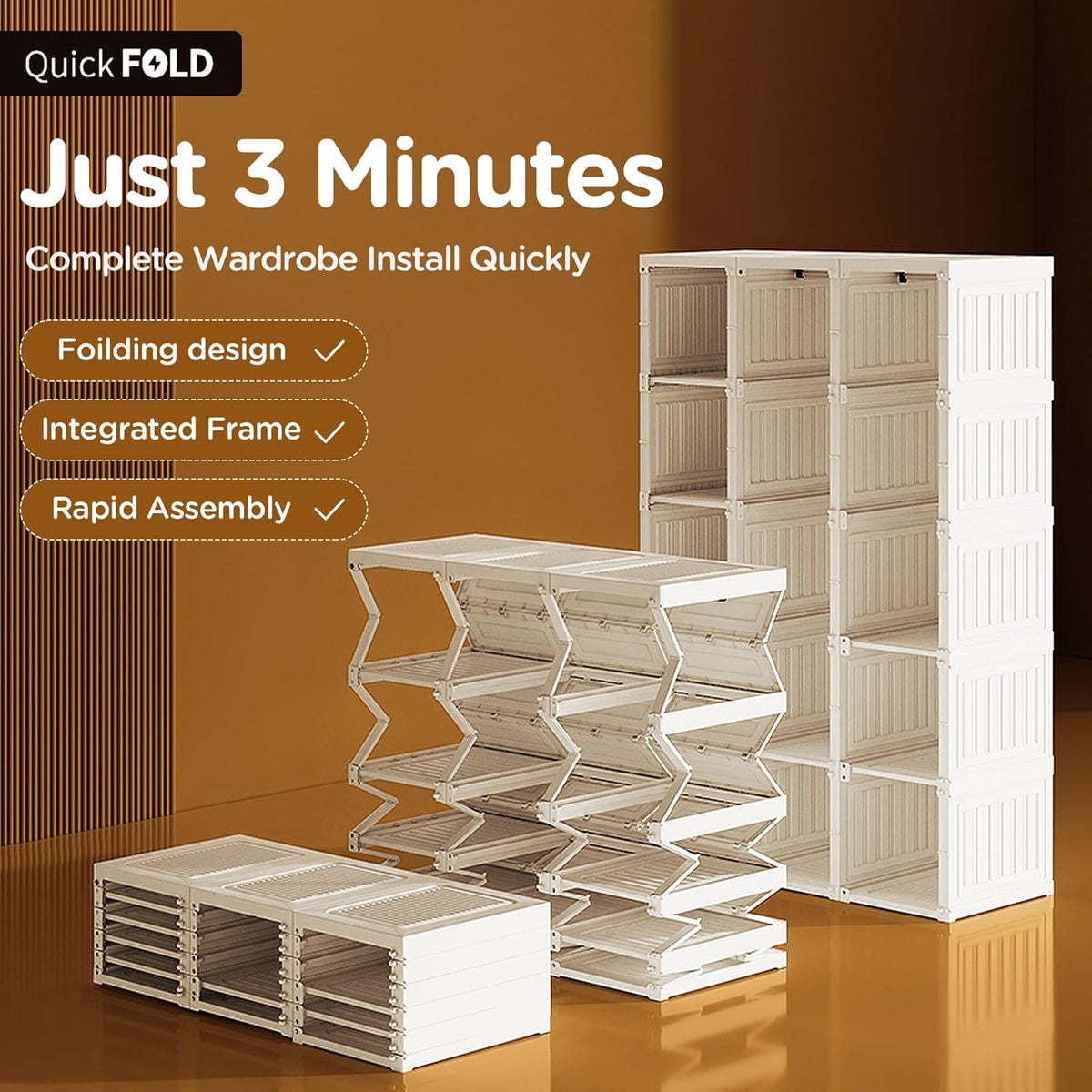 🏠Portable Wardrobe Closet With Transparent Doors（🎁Special Sale—Free Shipping）