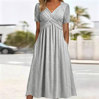 Women's Elegant V-Neck Summer Maxi Dress