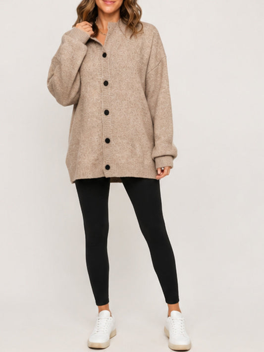 💝💝Women Oversized Button Front Knit Cardigan