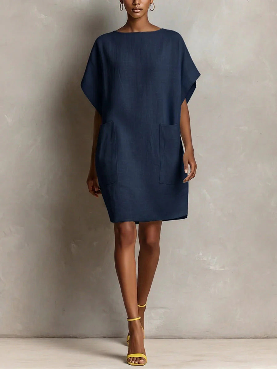 💝💝Effortless Linen-Blend Shift Dress