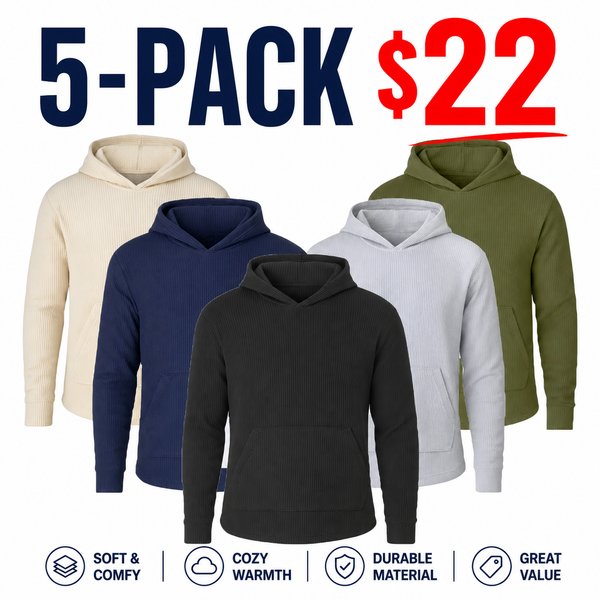 💝💝Men's Multi Waffle Knit Pullover Hoodie