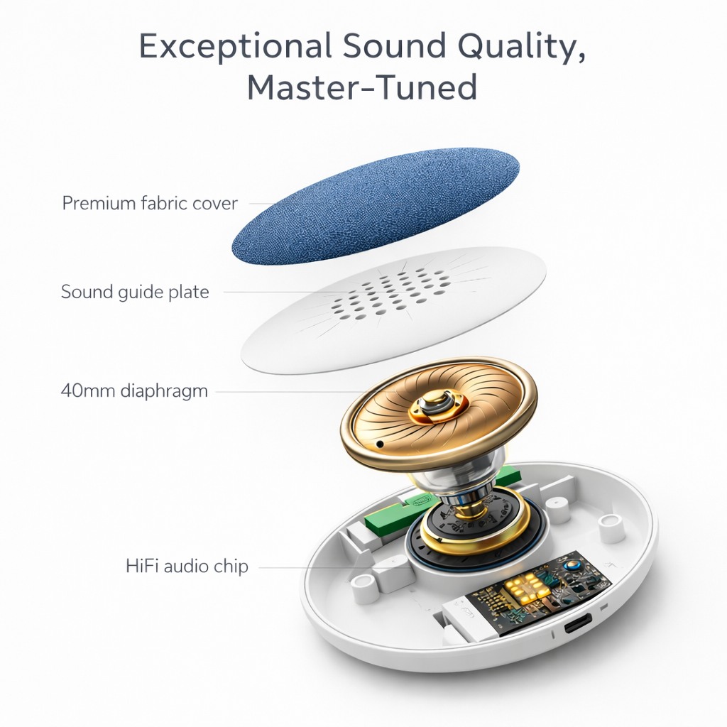 Bluetooth Pillow Speaker – Private Sleep Audio Without Earbuds