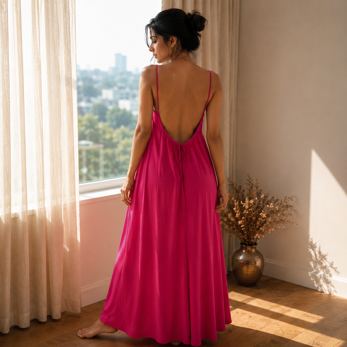 Women's Backless Cami Maxi Dress