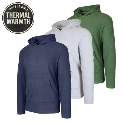 💝💝Men's Multi Waffle Knit Pullover Hoodie