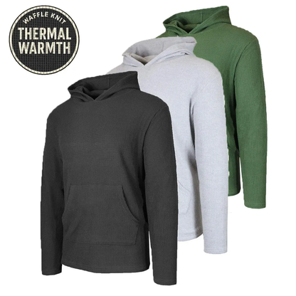 💝💝Men's Multi Waffle Knit Pullover Hoodie