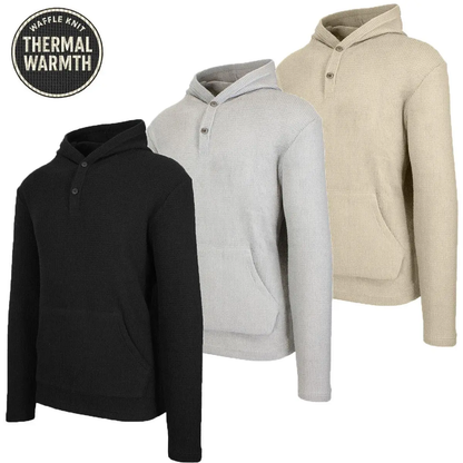 💝💝Men's Multi Waffle Knit Pullover Hoodie