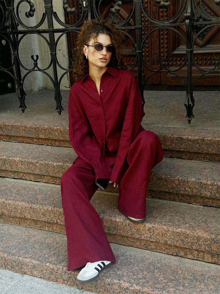 💝💝Last day 50%OFF🔥100% LINEN PALAZZO SET(Buy 2 Free Shipping)