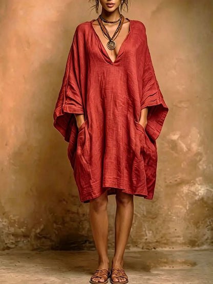💝💝Loose-fit Casual Linen And Cotton Dress