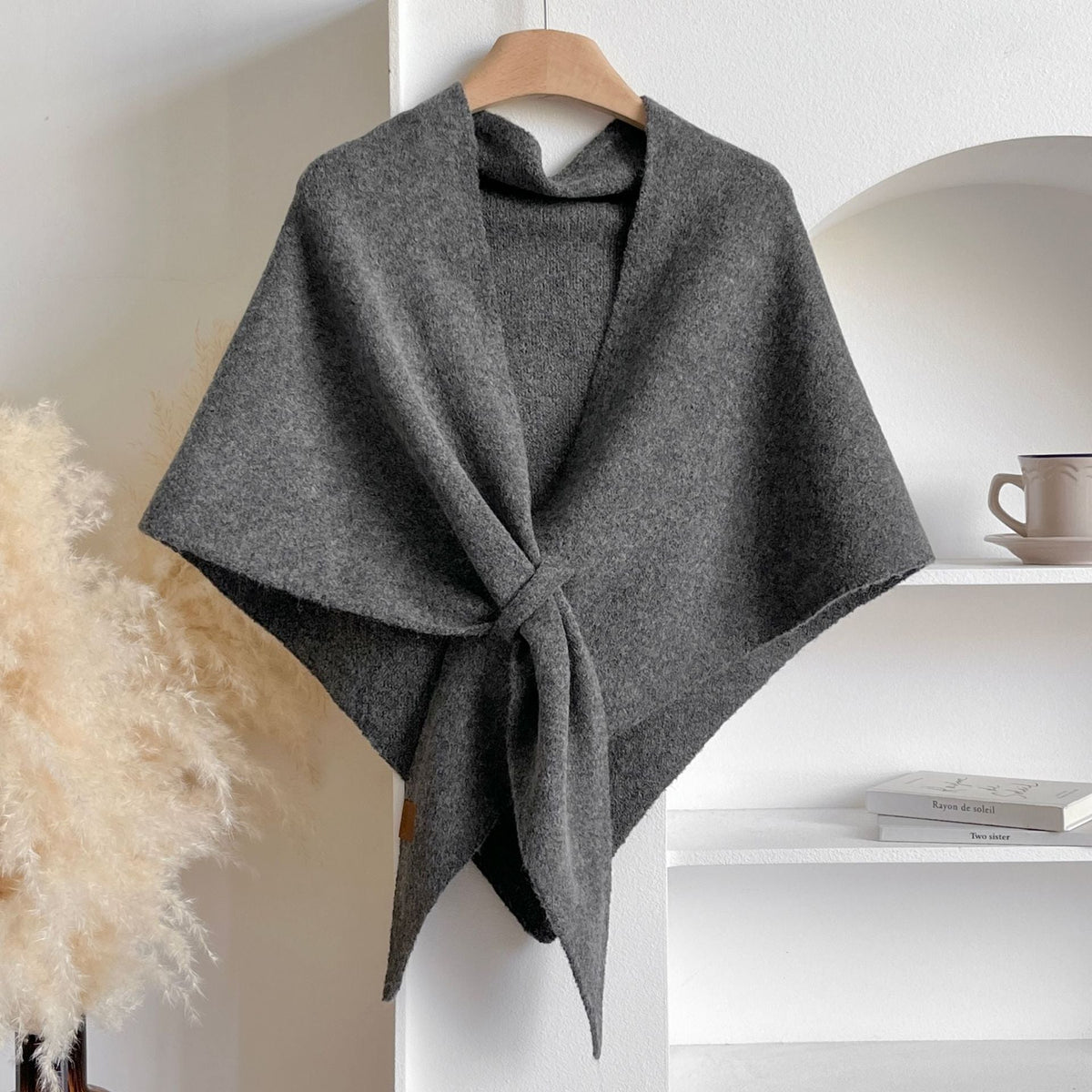 💝💝Women's Trendy Solid Knitted Shawl, Casual Soft Comfortable Scarf for Daily Wear, Fashion Accessories for Women & Girls