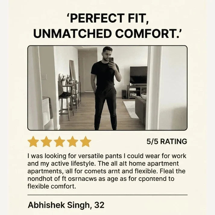 🎉 3-Pack Men's Premium Stretch Pants – Black + Grey + Navy