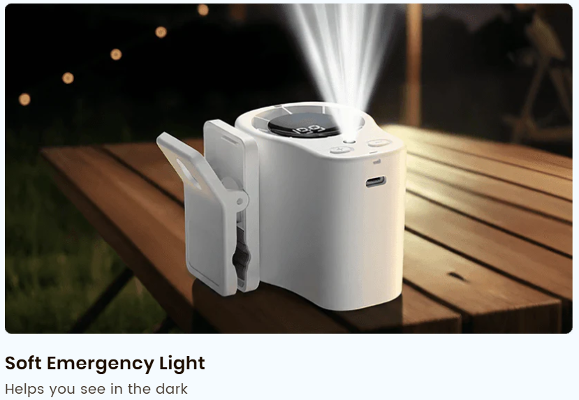 ❄️ Portable Turbo Fan – 199-Speed Powerful Cooling with LED Display