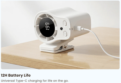 ❄️ Portable Turbo Fan – 199-Speed Powerful Cooling with LED Display