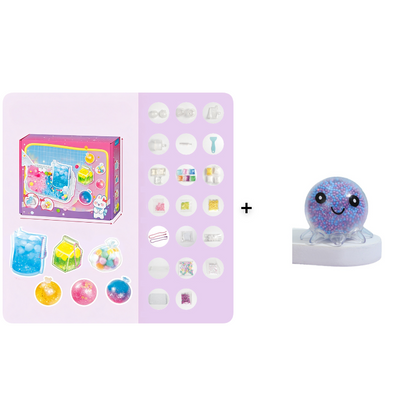 DIY Crystal Squishy Toy Kit – Cute Paw & Dessert Craft Set