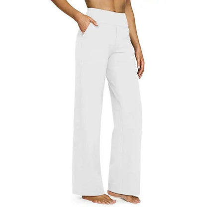 💝💝Women's High-Waist Wide Leg Pants – Business Casual Yoga Dress Pants with Pockets