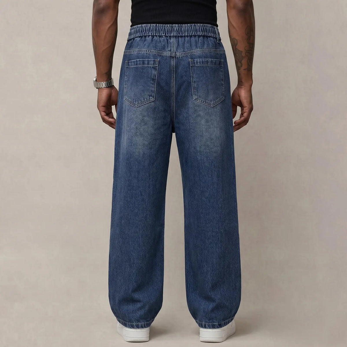 💝💝 BEST SELLER | Men’s Stretch Cotton Loose-Fit Drawstring Jeans