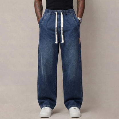 💝💝 BEST SELLER | Men’s Stretch Cotton Loose-Fit Drawstring Jeans