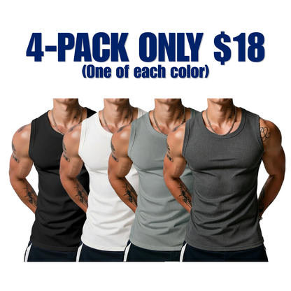 💝💝Men's Wide Strap Ribbed Tank Top