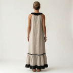 Women's Ruffle Trim Maxi Dress