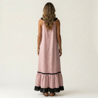 Women's Ruffle Trim Maxi Dress