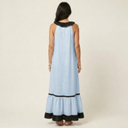 Women's Ruffle Trim Maxi Dress