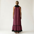 Women's Ruffle Trim Maxi Dress