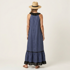 Women's Ruffle Trim Maxi Dress