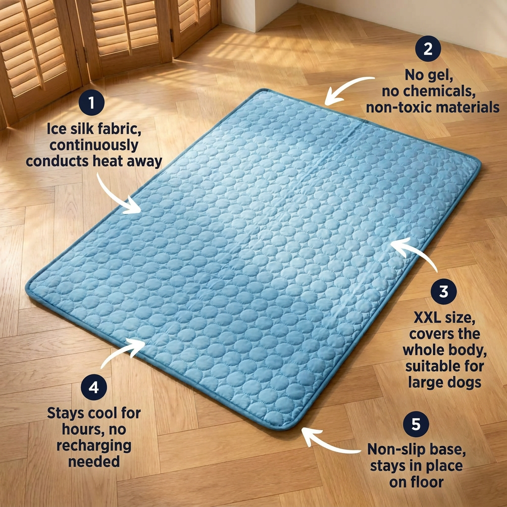 Self-Cooling Dog Cooling Mat – No Water, No Freezing