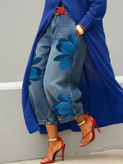 💝💝LAST DAY SAVE 49% ⏰Casual Artistic-print Jeans