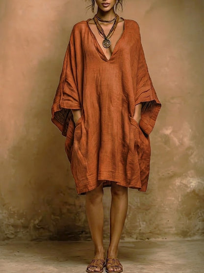 💝💝Loose-fit Casual Linen And Cotton Dress