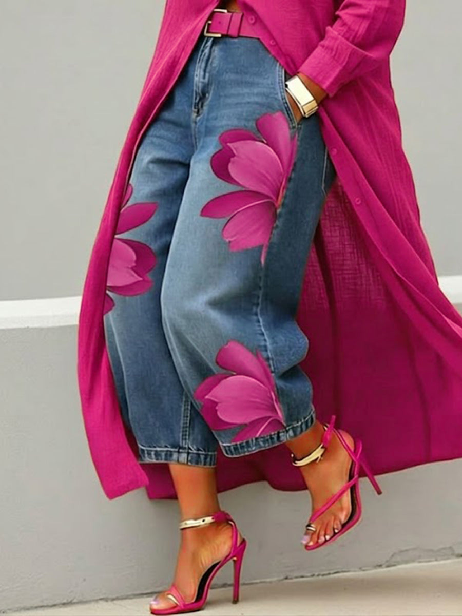 💝💝LAST DAY SAVE 49% ⏰Casual Artistic-print Jeans