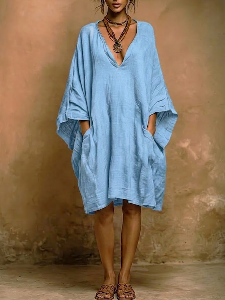 💝💝Loose-fit Casual Linen And Cotton Dress