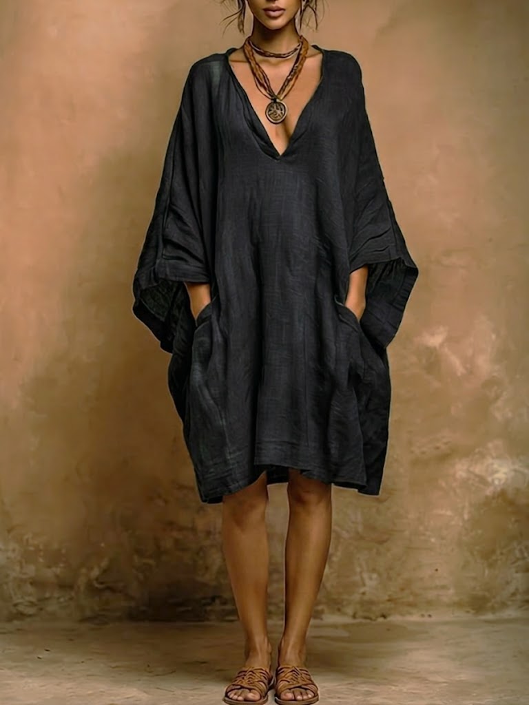 💝💝Loose-fit Casual Linen And Cotton Dress